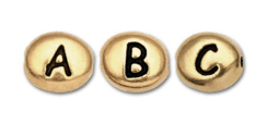gold alphabet block letters